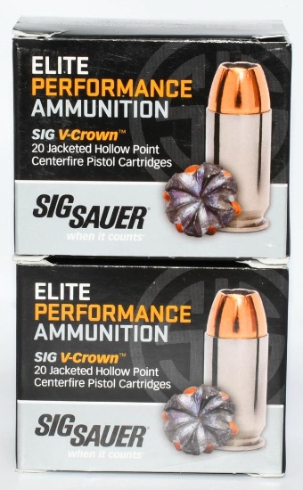 40 Rounds Sig Sauer .45 Colt Defense Ammunition