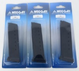 3 NIP Mec-Gar 8 Round .45 Cal 1911 Magazines