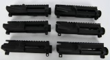 6 New Stripped AR-15 Uppers W/ Built In Rails