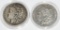 2 US Collector 1890 Morgan Silver Dollar Coins