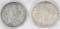 2 US Collector 1921 Morgan Silver Dollar Coins
