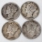 4 United States Liberty Collector Dime Coins