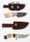 2 Hand Made Damascus Fixed Blade Knifes W/ Sheaths