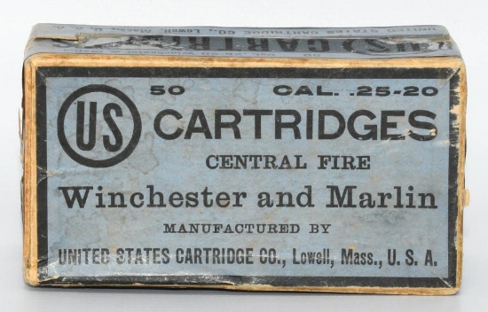 Rare Collector Box Of US .25-20 Win Ammunition