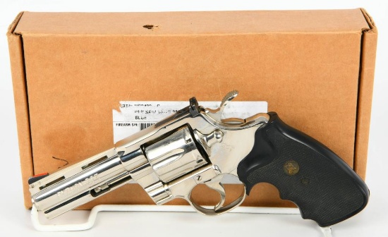 Nickel Colt Python Revolver .357 Magnum 4" Barrel
