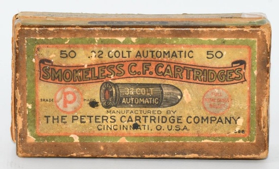 Rare Collector Box Of .32 Colt Automatic