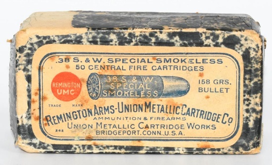 Rare Collector Box Of Remington .38 S&W SPL Ammo