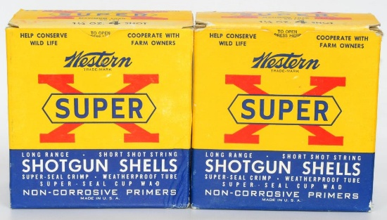 2 Collector Boxes Western Super-X 12 Ga Shotshells