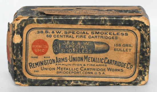 Rare Collector Box Of Remington .38 S&W SPL Ammo