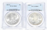 2 PCGS Graded Morgan Silver Dollars 1883 & 1881