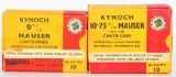 2 Collector Boxes Of Kynoch Mauser Ammunition
