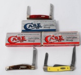 Trio of Case xx Folding Pocket knives in box