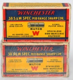 2 Collector Boxes of Winchester .38 S&W Ammo