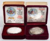 2 Collector Disney World .999 Fine Silver Coins