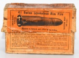 Collector Box Of Winchester .41 Swiss Ammunition