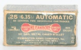 Collector Box Of Remington .25 ACP Ammunition