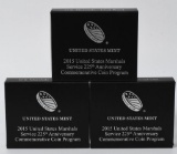 3 United States Mint 2015 Marshals service Coins