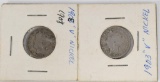 2 Collector 1903 & 1908 Nickel Coins