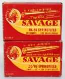 2 Collector Boxes Of Savage .30-06 Ammunition