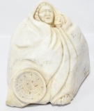 Native American Hand Carved Alabaster Sculpture