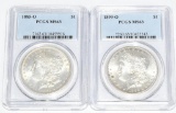 2 PCGS Graded Morgan Silver Dollars 1885 & 1899