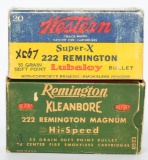 2 Collector Boxes of .222 Rem Ammunition