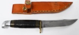 Camillus Fixed Blade Knife with Leather Sheath