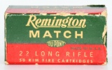 50 Rd Collector Box Remington .22 LR Match Ammo