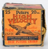25 Round Collector Box Of Peter's 20 Ga Shotshells
