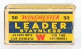 Collector Box Of Winchester Leader .22 LR Ammo