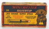 20 Rounds Of Winchester .303 Savage Ammunition