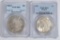 2 PCGS Graded Collector Morgan Silver Dollar Coins