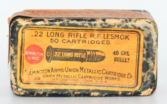 50 Rd Collector Box Of Remington UMC .22 LR Ammo
