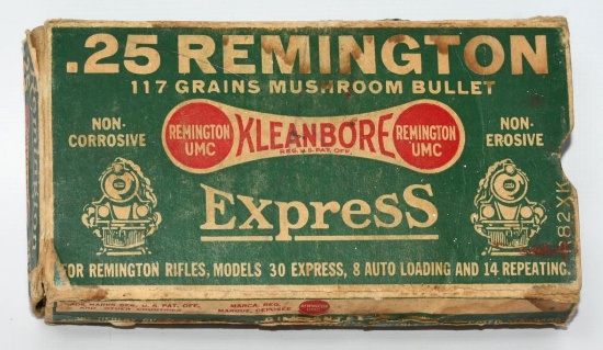Collector Box Of Remington .25 Rem Ammunition