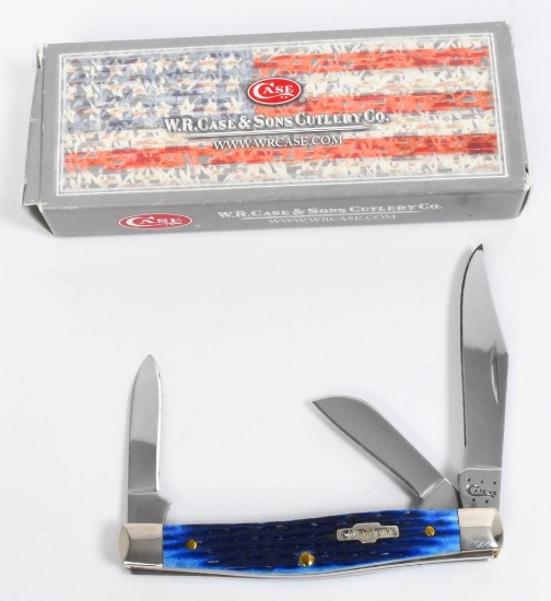 Case xx Rogers Corn cob Jig Blue Folding Knife