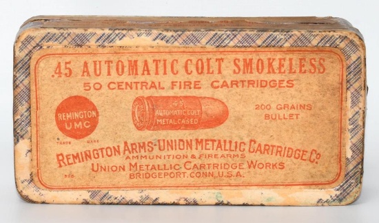 Rare Collector Box Remington UMC .45 ACP Ammo