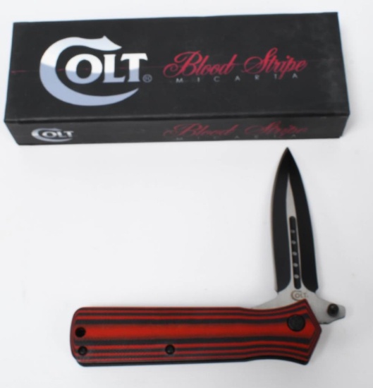 Colt Blood Stripe Micarta Folding Knife