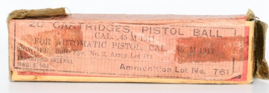 Collector Box Of Frankford Arsenal .45 ACP Ammo