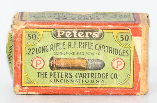 Rare Collector Box Of Peter's .22 LR RF Ammunition