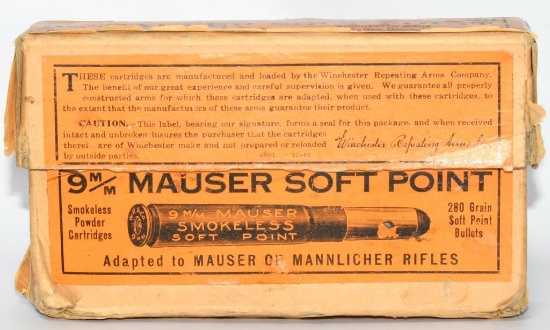 Collector Box Of Winchester 9mm Mauser Ammo
