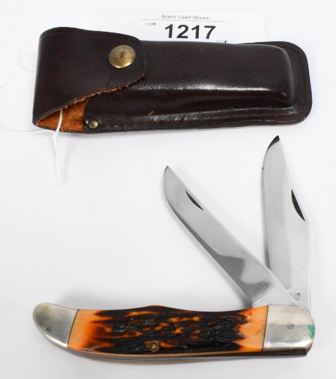 Camillus #26 2 Blade Folding Knife w/sheath