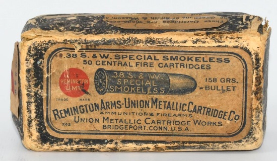 Rare Collector Box Of Remington .38 S&W SPL Ammo