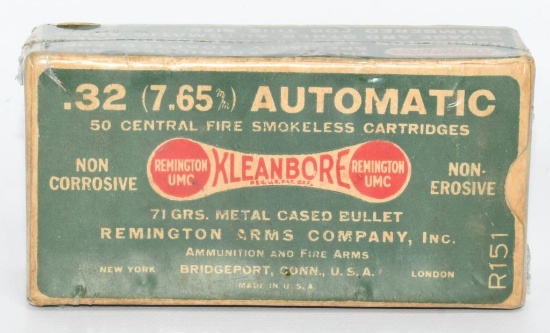 50 Rd Collector Box Remington .32 ACP Ammunition