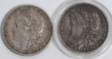 2 Collector Morgan Silver Dollar Coins