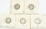 5 Collector Buffalo Nickel Coins