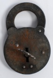 Antique / Vintage Simmons Eight Lever Padlock w/ky