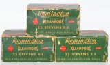 3 Collector Boxes Of Remington .25 Stevens Ammo