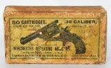Rare Collector Box Of Winchester .38 Caliber Ammo