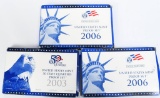 3 United States Mint Proof Coin Sets 2006 & 2003
