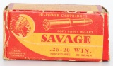 41 Rounds Of Savage .25-20 Win Ammunition